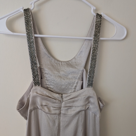 Banana Republic Womens 8 Silk Dress Silver Gray NWT Contemporary Classic Coastal - Picture 5 of 7